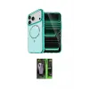 ieg™ iPhone 17 Pro Kılıf Kıvılcım Form Prime - Şeffaf 360 Full Body Arka Koruyucu