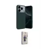 ieg™ iPhone 17 Pro Kılıf Kozmos Yansıma Özel Seri - Siyah Bilvis 3D Cam Ekran Koruyucu