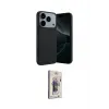 ieg™ iPhone 17 Pro Kılıf Kozmos Yansıma Özel Seri - Siyah Bilvis 3D Cam Ekran Koruyucu