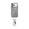 ieg™ iPhone 17 Pro Kılıf Pusula Form Özel Seri - Şeffaf Pasifik Cam Ekran Koruyucu