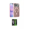 ieg™ iPhone 17 Pro Kılıf Siluet Minimal Prime - Siyah 360 Mat Full Body Arka Koruyucu