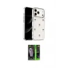 ieg™ iPhone 17 Pro Kılıf Yörünge Form - Şeffaf 360 Full Body Arka Koruyucu