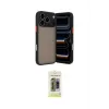 ieg™ iPhone 17 Pro Max Kılıf Ahenk Çizgi Serisi - Siyah Joko Magic 5D Hayalet Cam