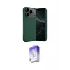 ieg™ iPhone 17 Pro Max Kılıf Ahenk Serisi - Siyah Bilvis 5in1 3D Magic Cam Ekran Koruyucu