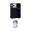 ieg™ iPhone 17 Pro Max Kılıf Ahenk Serisi - Siyah Bilvis 5in1 3D Magic Cam Ekran Koruyucu