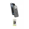 ieg™ iPhone 17 Pro Max Kılıf İz Işık Koleksiyonu - Siyah Joko Magic 5D Hayalet Cam