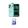 ieg™ iPhone 17 Pro Max Kılıf Kıvılcım Form Prime - Siyah Bilvis 5in1 5D Magic Hayalet Cam Ekran Koruyucu