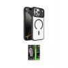 ieg™ iPhone 17 Pro Max Kılıf Kıvılcım Prime - Şeffaf 360 Full Body Arka Koruyucu
