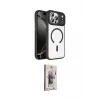ieg™ iPhone 17 Pro Max Kılıf Kıvılcım Prime - Siyah Bilvis 3D Cam Ekran Koruyucu