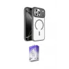 ieg™ iPhone 17 Pro Max Kılıf Kıvılcım Prime - Siyah Bilvis 5in1 3D Magic Cam Ekran Koruyucu