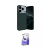 ieg™ iPhone 17 Pro Max Kılıf Kozmos Yansıma Özel Seri - Siyah Bilvis 5in1 5D Magic Hayalet Cam Ekran Koruyucu