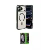 ieg™ iPhone 17 Pro Max Kılıf Nova Işık Özel Seri - Siyah 360 Mat Full Body Arka Koruyucu