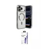 ieg™ iPhone 17 Pro Max Kılıf Nova Işık Özel Seri - Siyah Bilvis 3X AR HD Cam Ekran Koruyucu