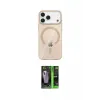 ieg™ iPhone 17 Pro Max Kılıf Pusula Form Özel Seri - Şeffaf 360 Full Body Arka Koruyucu