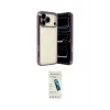 ieg™ iPhone 17 Pro Max Kılıf Vadi Minimal - Şeffaf Pasifik Cam Ekran Koruyucu