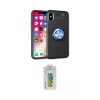 ieg™ iPhone XS Max Kılıf Yankı Form Prime - Siyah Polymer Nano Ekran Koruyucu