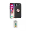 ieg™ iPhone XS Max Kılıf Yankı Form Prime - Siyah Polymer Nano Ekran Koruyucu