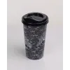 ieg™ Kahve Bardağı - Kapaklı Desenli 650ml
