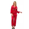 ieg™ Kırmızı Saten Pijama Takımı - 1601