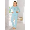 ieg™ Mavi Penye Pijama Takımı - 1631