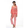 ieg™ Nar Çiçeği Saten Pijama Takımı - 1413