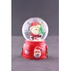 Noel Baba ve Çam Ağacı Temalı Mini Boy Işıklı  Yılbaşı Kar Küresi 6.5 cm E