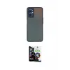ieg™ Oppo A96 Kılıf Ahenk Çizgi Serisi - Şeffaf Temperli Cam Ekran Koruyucu