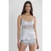 ieg™ Pierre Cardin 2490 Bayan Sabahlıklı Saten Şort Takım