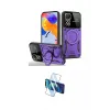 ieg™ Redmi Note 11 Pro Kılıf Kıvılcım Modern Serisi - Siyah 3D Antistatik Cam Ekran Koruyucu
