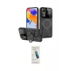 ieg™ Redmi Note 12 Pro 4G Kılıf Kıvılcım Modern Serisi - Şeffaf Pasifik Cam Ekran Koruyucu