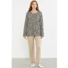 ieg™ Sementa 76413 Rahat Kalıp Leopar Kombinli Pijama Takım