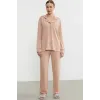 ieg™ Sementa 76444 Düz Renk Gömlek Model Pijama Takım