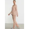 ieg™ Sementa 76444 Düz Renk Gömlek Model Pijama Takım