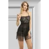 ieg™ Siyah Beyaz Dantelli Gecelik - 688