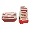 Universal Otomatik Metal Pedal Seti 2 Parça Krom Kırmızı