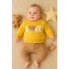 iegiyim™ Bear Love Nakışlı % 100 Pamuklu 2li Erkek Takım