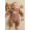 iegiyim™ Kirpi Nakışlı % 100 Pamuk Kız Bebek Tulum