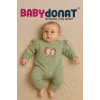 iegiyim™ Kirpi Nakışlı % 100 Pamuk Kız Bebek Tulum