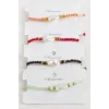 İnci Fimo Boncuk Kristal Makrome İp Bileklik