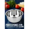 Inox Kase  - 28 Cm 3.2 Litre Karıştırma Kabı Profesyonel 304 Paslanmaz Çelik
