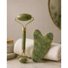 Jade Roller Ve Gua Sha Taşı Yüz Bakım Masaj Seti
