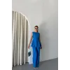 JAKAR KETEN KOLSUZ BLUZ-PANTOLON TK - Mavi