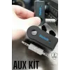 Kablosuz Bluetooth Aux Araç Kiti Siyah Hafıza Kartlı