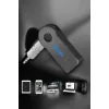 Kablosuz Bluetooth Aux Araç Kiti Siyah Hafıza Kartlı