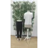 Kadın Kısa Kollu Modal Dokulu Kumaş Yanı şeritli Takım