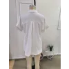 Kadın Kısa Kollu Yakalı önü Düğmeli Müslim Gömlek