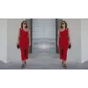 Kadın Kolsuz Tek Omuz Damla Detay JanJan Krep Elbise