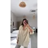 Kadın Tek Cepli Over Size Ketem Gömlek