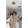 Kadın Tek Cepli Over Size Ketem Gömlek