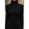 Kadın Uzun Kollu Balıkçı Yaka Kısa Triko Elbise